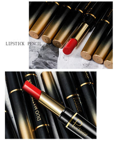 Double-end Matte Lip Lipstick Pencils Lip Liner Pen Waterproof Easy to Wear Nude Velvet Matte Lip Stick