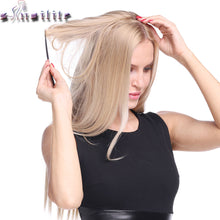 Load image into Gallery viewer, 20inch Invisible Wire No Clip One Piece Halo Hair Extension flip in false hair Hairpieces Synthetic hair for women