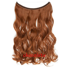 Load image into Gallery viewer, 20inch Invisible Wire No Clip One Piece Halo Hair Extension flip in false hair Hairpieces Synthetic hair for women