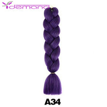 Load image into Gallery viewer, Y Demand 24 Inch Ombre Color Synthetic Braids Before Stretching Wholesale Jumbo Braids KaneKalon Hair Straightener 100G/Pcs