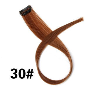 Colored 20 inch highlight synthetic hair clip in extensions