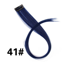 Load image into Gallery viewer, Colored 20 inch highlight synthetic hair clip in extensions