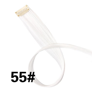 Colored 20 inch highlight synthetic hair clip in extensions