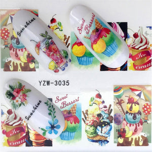 Nail Stickers of lavender blooming Flowers and more... for nail art