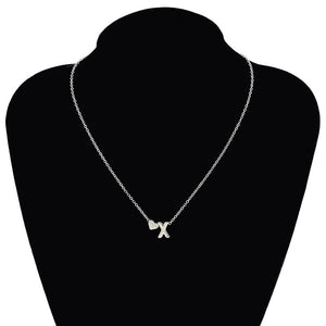 Dainty  personalized Letter heart  Necklace