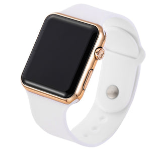unisex  casual sports led digital watch with silicone band