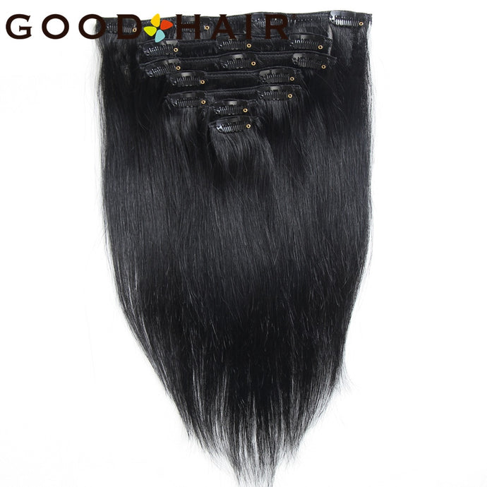 Brazilian Remy Straight Clip in Human Hair Ext14