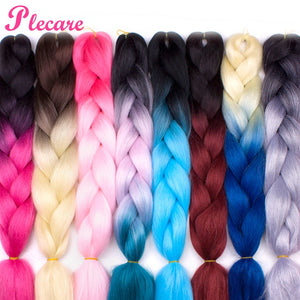 plecare 24inch Synthetic Jumbo Braid Hair 3.527lb/1 pc Pack Crochet Braiding Hair Extensions