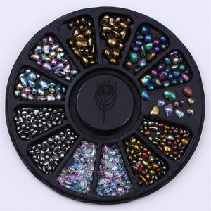 Mixed Color Chameleon Stone Nail Rhinestone set