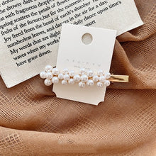 Load image into Gallery viewer, Woman elegant geometric pearl hairpins and hair clips